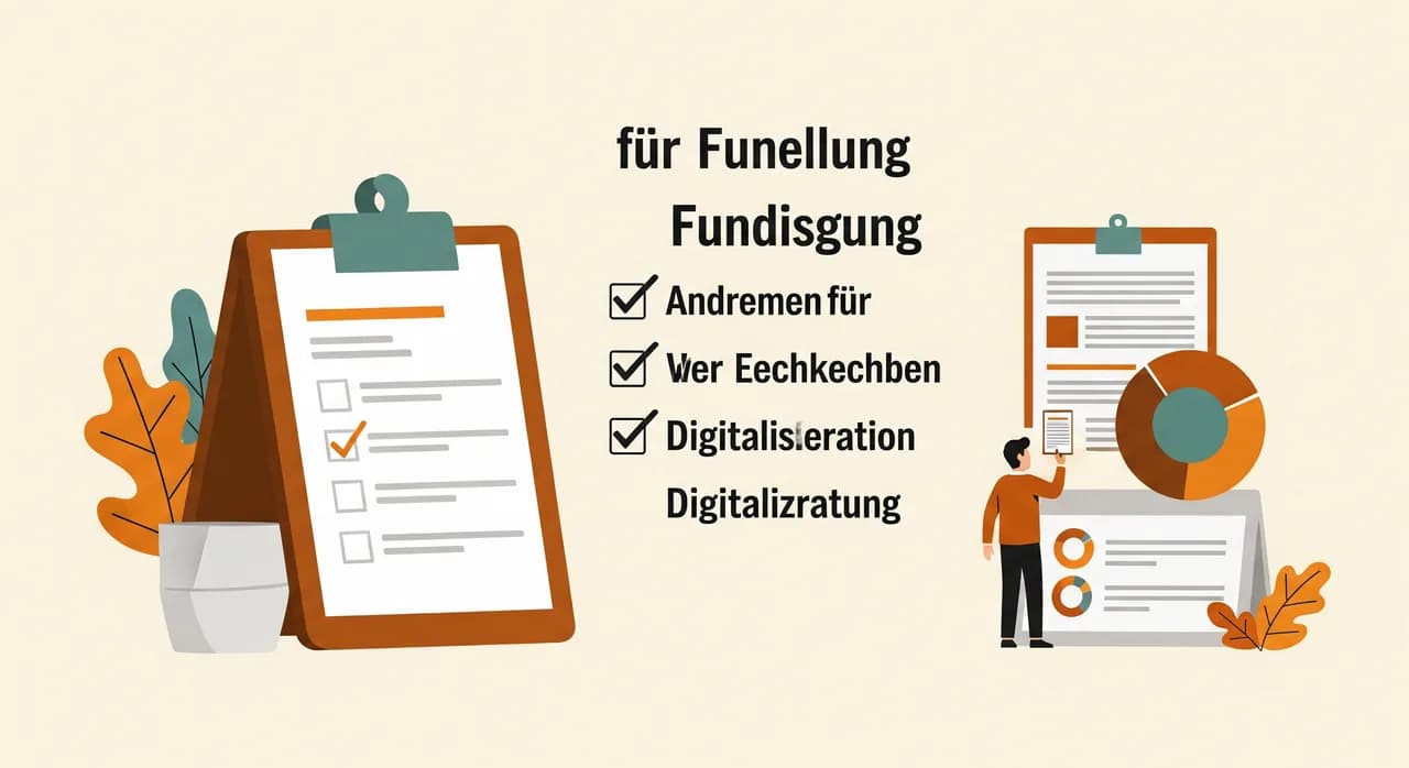 Checkliste mit Schritten zur Förderantragstellung für die Digitalisierung eines Betriebs