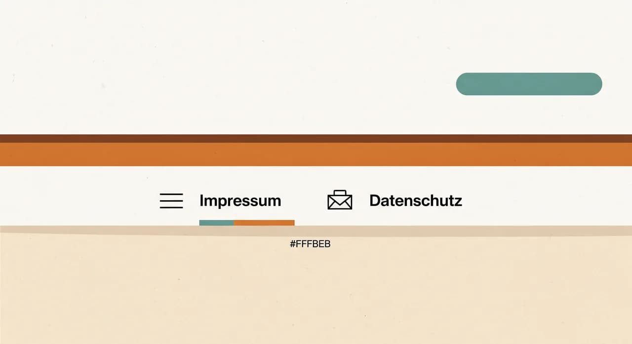 Footer einer österreichischen Website mit gut sichtbarem Menüpunkt Impressum und Datenschutz