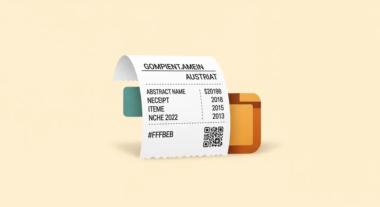 Kassenbon mit Unternehmensname, Belegnummer, Datum, Artikeln und QR-Code der Registrierkasse in einem österreichischen Betrieb