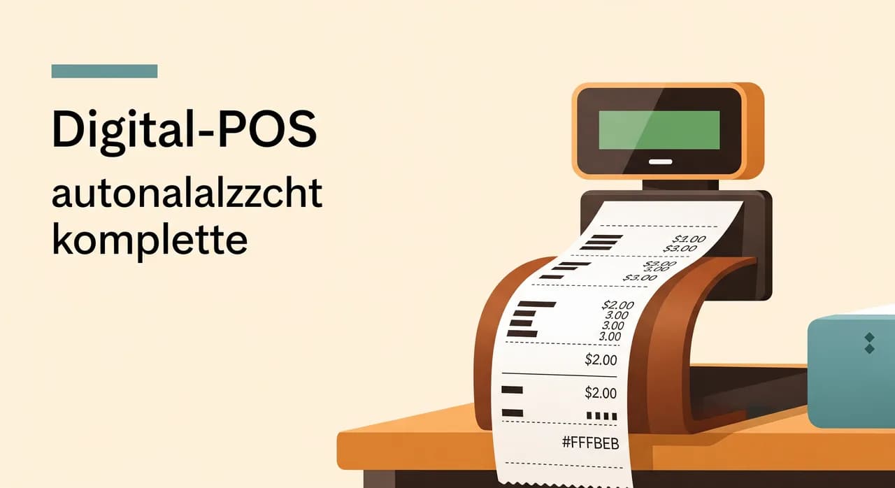 Digitales Kassensystem im Einzelhandel erstellt automatisch vollständige Belege mit allen Pflichtangaben