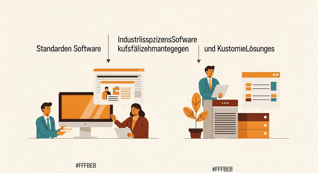 Vergleich von Standardsoftware, Branchensoftware und individueller Lösung für die Warenwirtschaft eines kleinen Betriebs