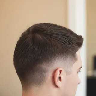 Frisch geschnittener Herren-Fade von hinten