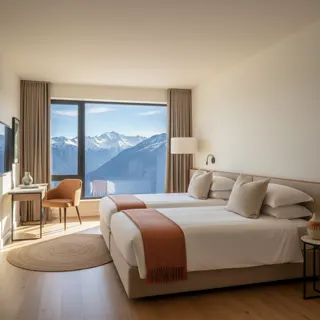 Doppelzimmer mit Blick auf die Berge
