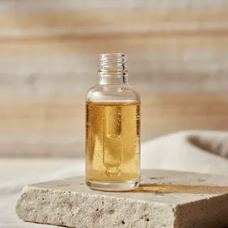 Glasflakon mit Hyaluron-Serum
