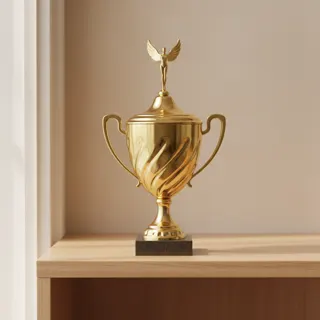 Goldener Pokal im Regal des Vereinsheims