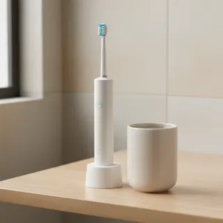 Elektrische Zahnbürste im Glas